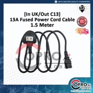 [In UK/Out C13] 13A Fused Power Cord Cable
