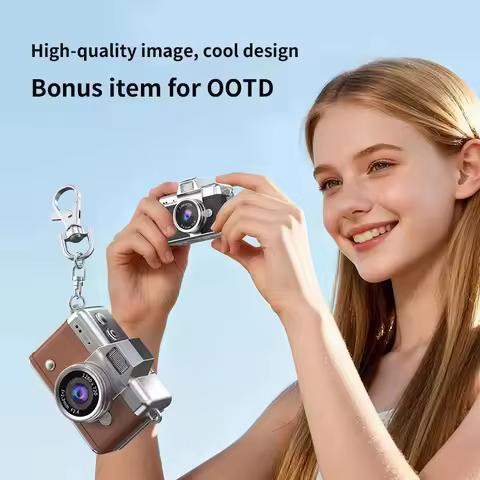 4K CCD Digital Camera for Student Compact Digital Photography Camera 180°Flip Screen Selfile Camera 