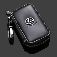 Lexus Car Key Case Genuine Leather Car Smart Key Chain Keychain Holder Metal Hook for Is250 CT200h E