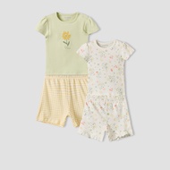 Babyshop Pack Of 2 Juniors Crew Neck Short Sleeves T-Shirt And Shorts Set With Snap Button Closure