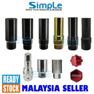 Tyre Nut Opener Socket Wheel Lock Box Socket Pembuka Tayar Nut Special Wheel Lock Heptagon Nut Rays 