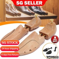 [SG stock Fast Shipping]1 Pair Shoe Tree Wood Shoes Stretcher Wooden Adjustable Man Women Flats Pump