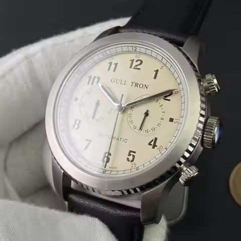 Gull Tron Men Automatic Watch 41MM Mechanical Wristwatch Sapphire Mirror ST25 Dual Calendar Week Dat