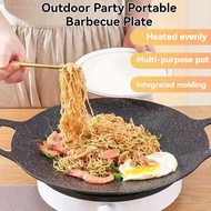 Non-stick Pan Korean 30cm 34cm 38cm BBQ Outdoor Barbecue Grill Pot Kitchen