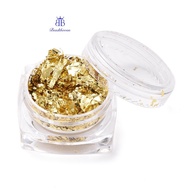 1Box Foil Flakes DIY Gilding Flakes for Epoxy Jewelry Accessories Filler Gold Box: 2.9x1.6cm