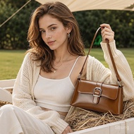 All-Match Cowhide Baguette Bag Messenger Bag Trendy High-End Baguette Baguette New Style Winter Shou