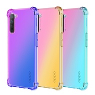 กรณีโทรศัพท์ OPPO Reno 3/Reno 3 Pro เคสหลังด้านกันกล้อง phone case Reno 3 เคสโทรศัพท์ขอบสีใสเคสซิลิโคนนิ่มป้องกันรอยนิ้วมือสำหรับ