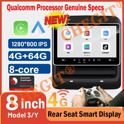 8 Inch Screen Cool Android for Tesla Moedl 3/Y Rear Air Conditioning WIFI 4+64G Intelligent Entertai