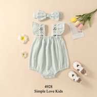 [Simple Love Kids] Baby Girls' Romper with Headband 4928