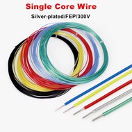 Teflon Silver Plated Wire Single Core Copper Wire 30 28 AWG High Temperature 0.2 0.5 mm² FEP Electro
