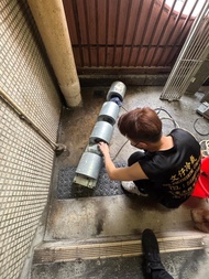 文仔冷氣團隊洗商場冷氣機 拆機 裝機 裝3匹小米機