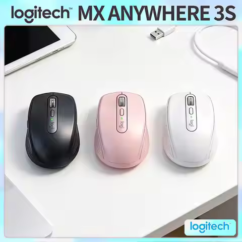 Logitech MX Anywhere 3S Wireless Mouse - 8000 DPI Darkfield, MagSpeed Hyper-Scroll, 3-Device Bluetoo