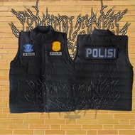 Zipper vest vees vest full black traffic vest