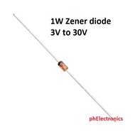 2pcs 1W Zener diode 3 - 30V phElectronics zener diodes 1N4728 1N4733 1N4742 1N4744 1N4746 1N4750