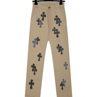 2025 imported NEW Chrome Hearts 4 New Correct Version Chrome Hearts Croze Jeans Chessboard Horsehair