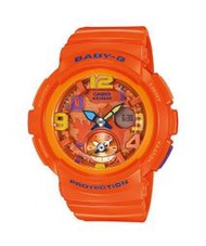 BABY-G CASIO 卡西歐雙時區旅行度假風亮橘色時尚女腕錶 型號：BGA-190-4B【神梭鐘錶】