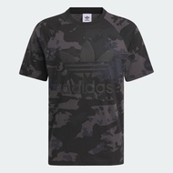 adidas ไลฟ์สไตล์ เสื้อยืด Camo Trefoil ผู้ชาย สีดำ IS2892