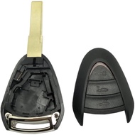 3 Buttons Replacement Key Fob Cover Case fit for Porsche 911 Cayman Boxster Carrera GT Remote Key Fo