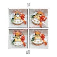 Limited Edition-gubahan bekas cincin risik/tunang/nikah-oren