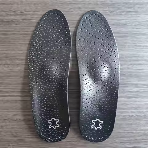 2 PCS Cowhide Shoes Insole Leather Insoles Flat Feet High Arch Support Orthopedic Shoes Sole Fit In 