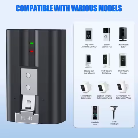 Oyomba 6040mAh ing Video Doorbell Battery for Ring-Video V4 Compatible with Ring Video Doorbell 4/3/
