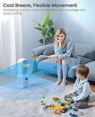 Mibeli LED燈自動搖頭無葉風扇