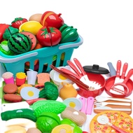 NODIA Children's Playhouse Kitchen Toy Set Fruit and Vegetable Cutting Toy Kitchen Toy Simulation Ki