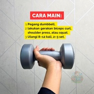 FREE SHIPPING Drumbbel Barbell 1 KG, 2 KG, 3KG, 4KG, 5KG Contents 1 Pcs PLASTIC DUMBELLS UNIT PRICE