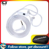 KZ สาย M2อัปเกรดไมค์คู่กล่องเก็บของสี่เหลี่ยม PU ความไวสูงมาก3.5มม. ความไวสูงเป็นพิเศษ2Pin S อะไหล่ห