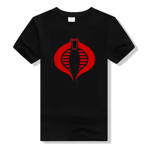 Gi Joe Cobra T-Shirt Cobra print o neck tees fashion casual Short sleeved summer shirt Cotton Loose 