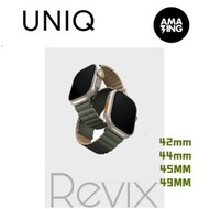 UNIQ - Revix Strap for Apple Watch雙色防水矽膠磁吸錶帶49/45/44/42mm -苔蘚綠+棕褐色