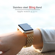 Bling strap for Apple watch band 40mm 44mm band 38mm 42mm Diamond stainless steel bracelet Apple watch series 6 5 4 3 se