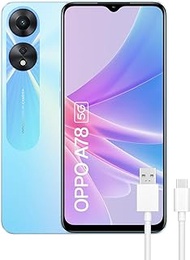 Oppo A78 Dual-SIM 128GB ROM + 8GB RAM (GSM only | No CDMA) Factory Unlocked 5G SmartPhone (Glowing Blue) - International Version