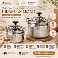 Roschel Pressure Cooker 4L & 12L Multifunctional Stainless Steel Pressure Cooker Fast Cooking