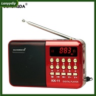 lA K11 FM Rechargeable Mini Portable Radio Handheld Digital FM USB TF MP3 Player Speaker