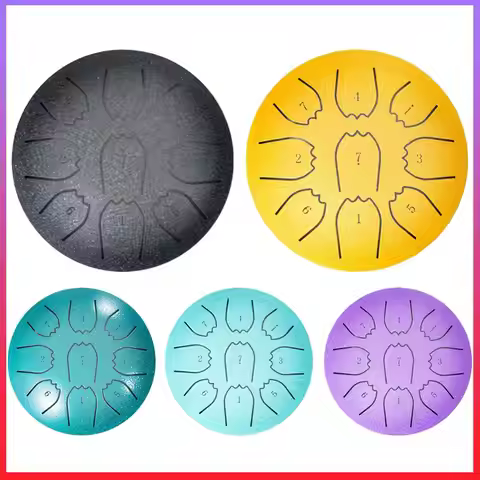 Rain Drum 4 Inches 9 Notes Waterproof Steel Tongue Drum Meditation Rain Chime Ideal for Yoga Meditat