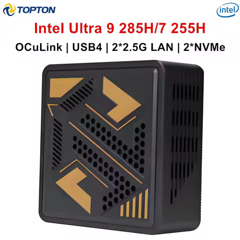 Topton Gaming Mini Computer Intel Ultra 9 285H 185H 7 255H 165H OCuLink USB4 2x2.5G LAN 2xNVMe Windo