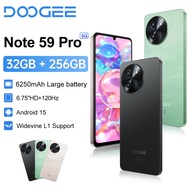 NEW DOOGEE Note 59 Pro 5G Smartphone 8GB RAM 256GB ROM 120Hz 6.75" HD+ 6250mAh Battery NFC Cellphone