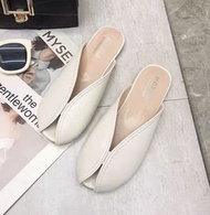 包頭半拖鞋（米白色 35-40碼）(下單後聯絡客服確認發貨尺碼)#F111050478