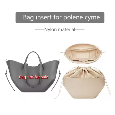 Nylon Bag Insert Storage For Polene Cyme Mini Drawstring Bag Insert Waterproof Bag Support Lightweig