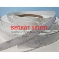 Edging Hpl Aica Taco WHITE MARBLE GLOSSY / MARMER PUTIH KILAP 43mm x