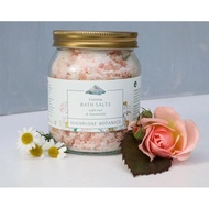Rose &amp; Chamomile Bath Salts Made With Pink Salt &amp; Epsom Salt &amp; Essential Oils