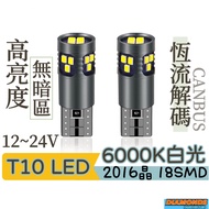 T10 LED High Brightness CANBUS Decoding Small Size Original Car Straight Up No Fault Light 18SMD 201