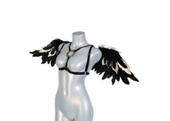 Halo 綴飾翅膀束胸（黑）