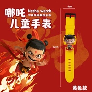 Jam Tangan Elektronik NEZHA สำหรับเด็กปรับขนาดได้สายซิลิโคนลายการ์ตูนน่ารัก2025ปฏิทินใหม่นาฬิกาลำลอง