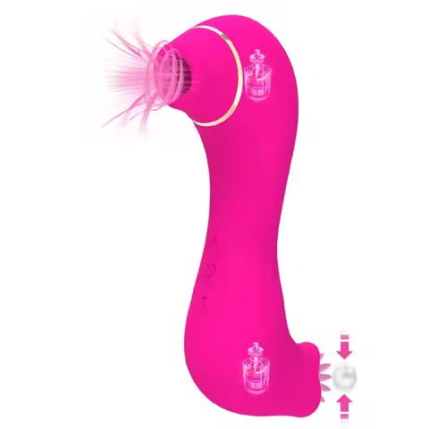 Sucking & Licking 2 in 1 Clitoris Vibrator for Women with 10 Powerful Modes Clit Sucker Nipple Stimu