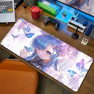 New Kawaii Wallpaper Anime Re Zero Rem Mousepad Gaming Office Rubber Mouse Pad Gamer Desk Mats Keybo