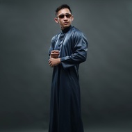 Men's Muslim Aryan Robe Robe Robe Navy Shams