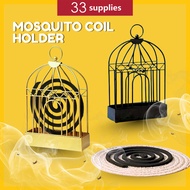 Mosquito Coil Holder Mosquito Repellant Rack Metal Birdcage Design with Hook Mosquito Coil Tray Nyam