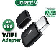 UGREEN Wifi Adapter Wireless Adapter 650Mbps USB WiFi 2.4G 5G Netowrk Card for PC Computer USB WiFi 